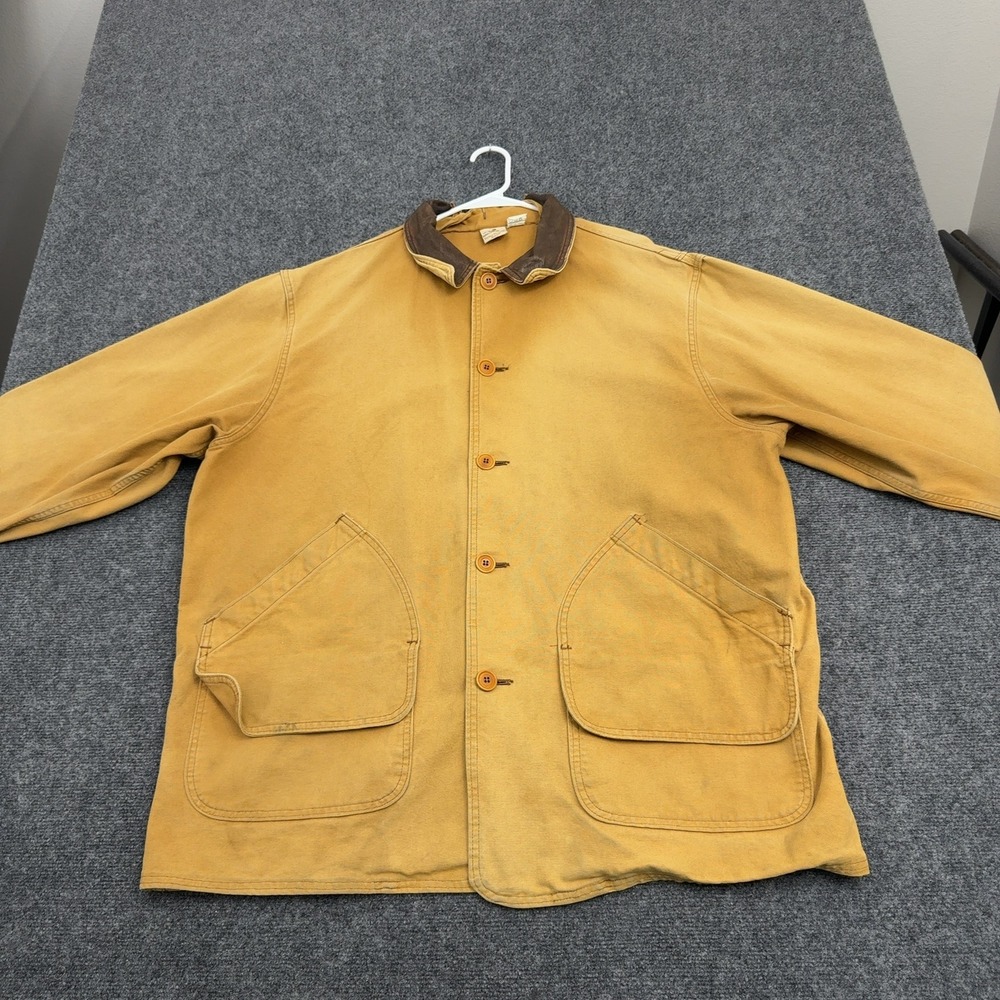 Vintage Eastern Mountain Sports EMS Barn Jacket XL Tan Cotton Canvas Workwear